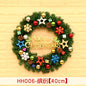40 50 60CM Christmas Wreath Mince Rattan Ring Door Hanging Christmas Decorations, Christmas Wreath Window